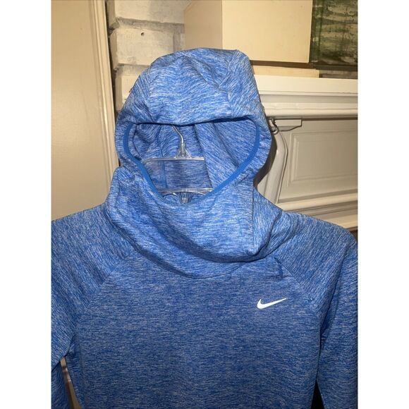 EUC Nike Running Dri Fit Hooded Pullover 685818 Women's Element Hoodie XS Blue - Picture 8 of 9